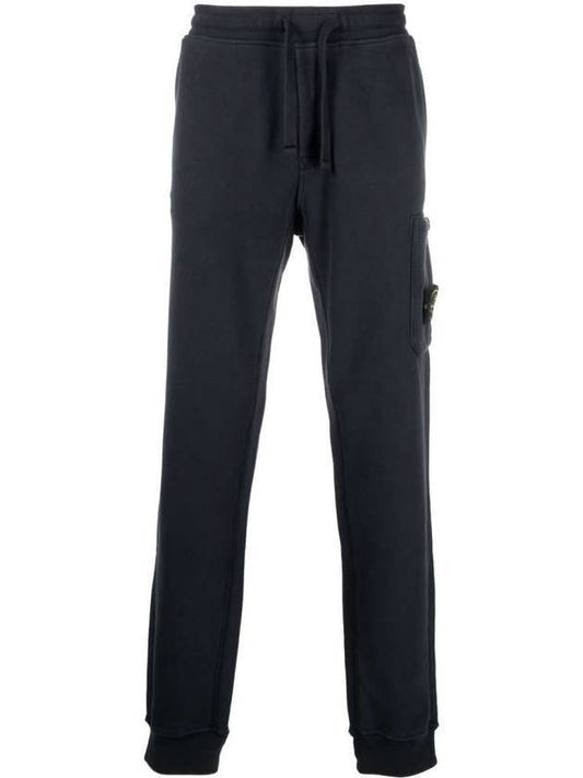 Waffen Patch Cotton Fleece Track Pants Charcoal - STONE ISLAND - BALAAN 1