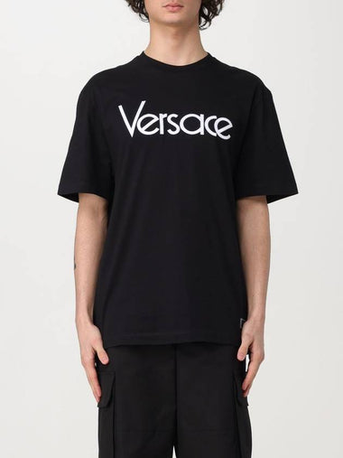 T-shirt Versace in cotone con logo - VERSACE - BALAAN 1