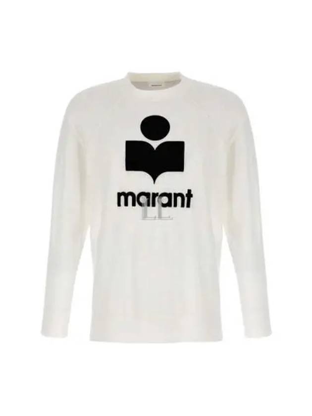 Kieffer Logo Print Linen Long Sleeve T-Shirt White - ISABEL MARANT - BALAAN 2