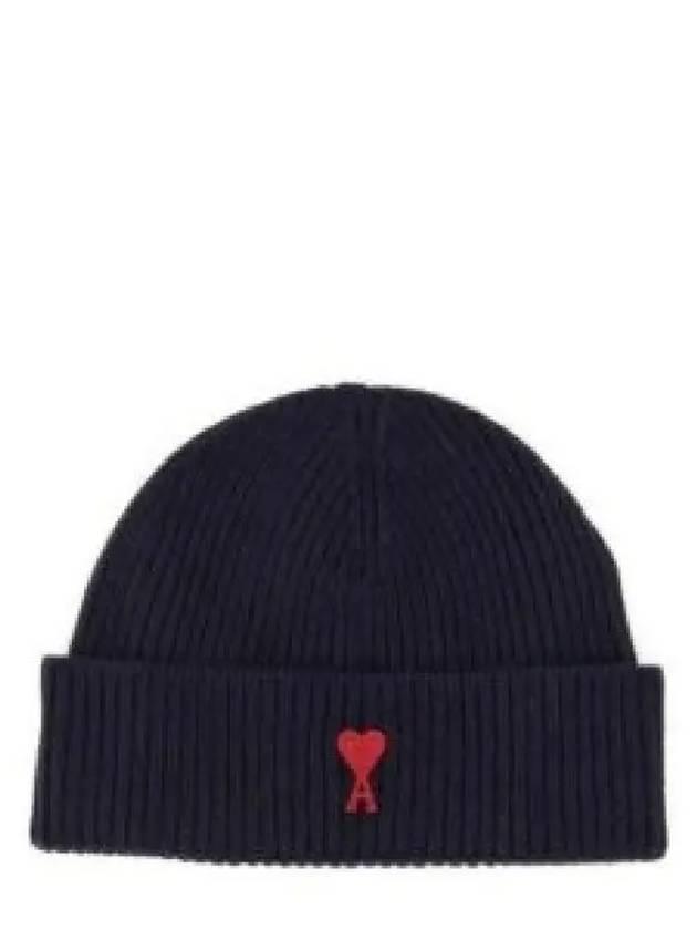 Heart Logo Wool Beanie Night Blue - AMI - BALAAN 2