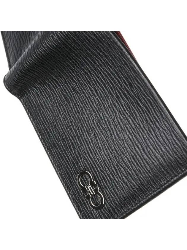 Gancini Half Wallet Black - SALVATORE FERRAGAMO - BALAAN 6