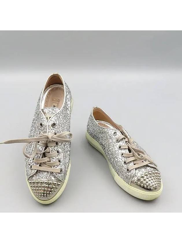 Smith Market Silver Sneakers Women s Shoes - MIU MIU - BALAAN 1