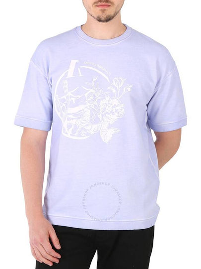 graphic print short sleeve t-shirt lilac - EMPORIO ARMANI - BALAAN 2