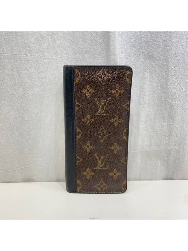 Monogram Canvas Macassar Brazza Wallet Long - LOUIS VUITTON - BALAAN 1