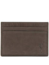 Cassandra Shadow Card Wallet Dark Anthracite - SAINT LAURENT - BALAAN 1