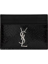 Cassandre Logo Card Wallet Black - SAINT LAURENT - BALAAN 2