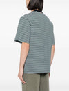 Striped Milano Rib Crewneck Cotton Short Sleeve T-Shirt Green - THOM BROWNE - BALAAN 6