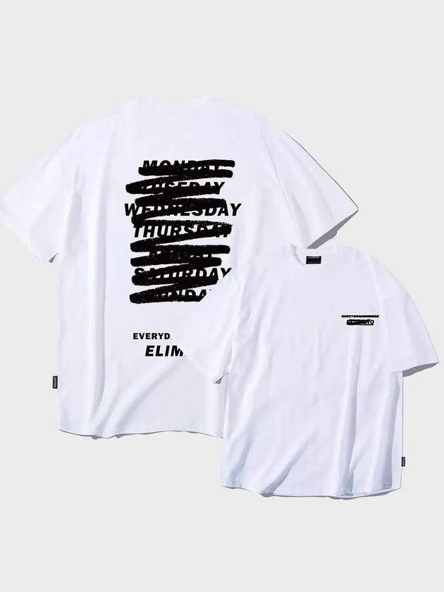 EL Not All Way Overfit Short Sleeve Tee White - ELIMENO - BALAAN 1