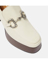 Horsebit Leather Platform Loafers White - GUCCI - BALAAN 6