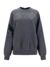 Logo Crew Neck Sweatshirt Dark Grey - PRADA - BALAAN 2