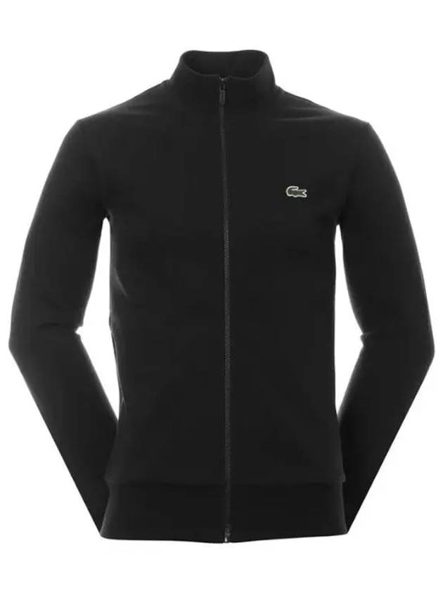 Regular Fit Brushed Fleece Zip-up Jacket Black - LACOSTE - BALAAN 2