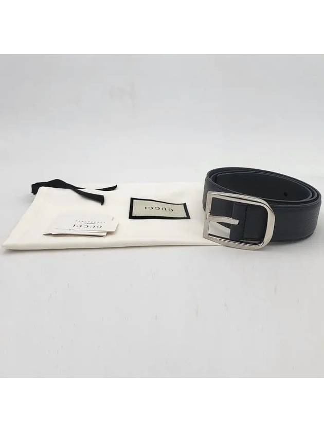 Men's Buckle Leather Belt Black - GUCCI - BALAAN 8