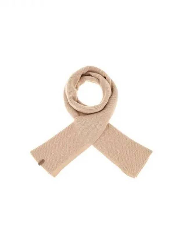 Women s Monili Label Cashmere Knit Scarf Beige 270857 - BRUNELLO CUCINELLI - BALAAN 1