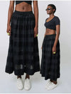 AW42SK02 See through burnout long skirt black - ATHPLATFORM - BALAAN 2