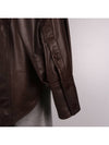 DPD3085 Chocolate Leather Hooded Jacket - DROME - BALAAN 7