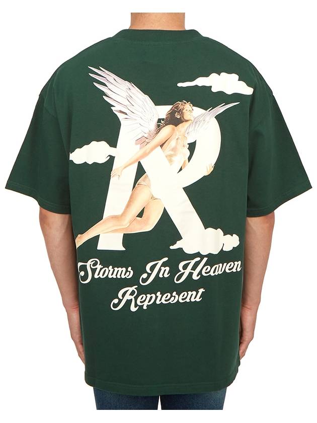 Storms In Heaven Short Sleeve T-Shirt Racing Green - REPRESENT - BALAAN 5