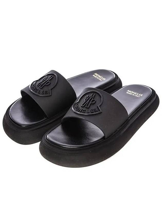 embossed logo oversole slippers black - MONCLER - BALAAN 2