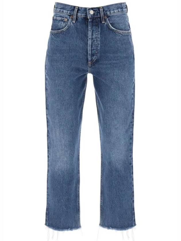 Riley Crop Denim Jeans Blue - AGOLDE - BALAAN 1