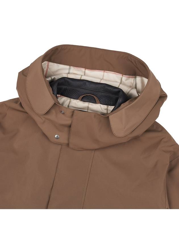 Horsey Technical Fabric Hooded Jacket Smoky Tree - LORO PIANA - BALAAN 8