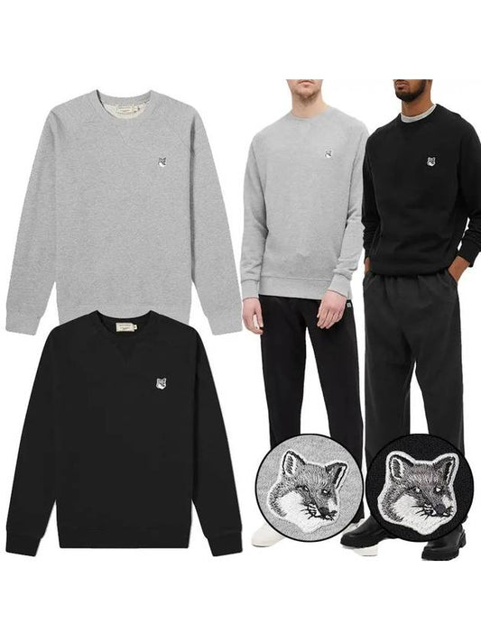 Fox Head Sweatshirt Gray Black GM00333KM0002 P199 - MAISON KITSUNE - BALAAN 1