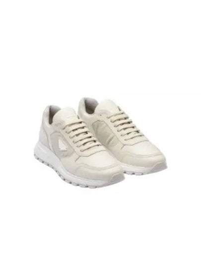 Nubuck Nylon Low Top Sneakers White - PRADA - BALAAN 2