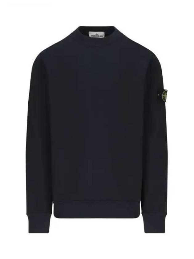 Cotton Crew Neck Sweatshirt Navy - STONE ISLAND - BALAAN 2