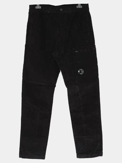 Corduroy Lens Cargo Straight Pants Black - CP COMPANY - BALAAN 2