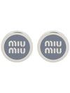 Earrings 5JO9122F6TF0KUQ Gray - MIU MIU - BALAAN 2