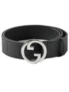 Blondie Wide Leather Belt Black - GUCCI - BALAAN 2