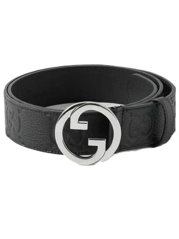 Blondie Wide Leather Belt Black - GUCCI - BALAAN 2