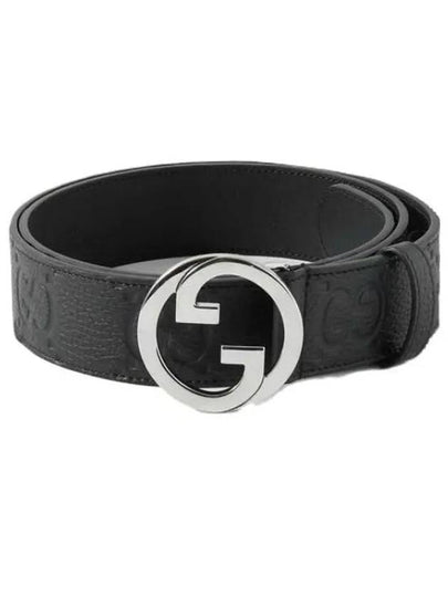 Blondie Wide Leather Belt Black - GUCCI - BALAAN 2