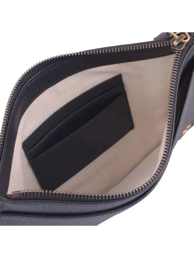 GG Marmont Leather Pouch Bag Black - GUCCI - BALAAN 5