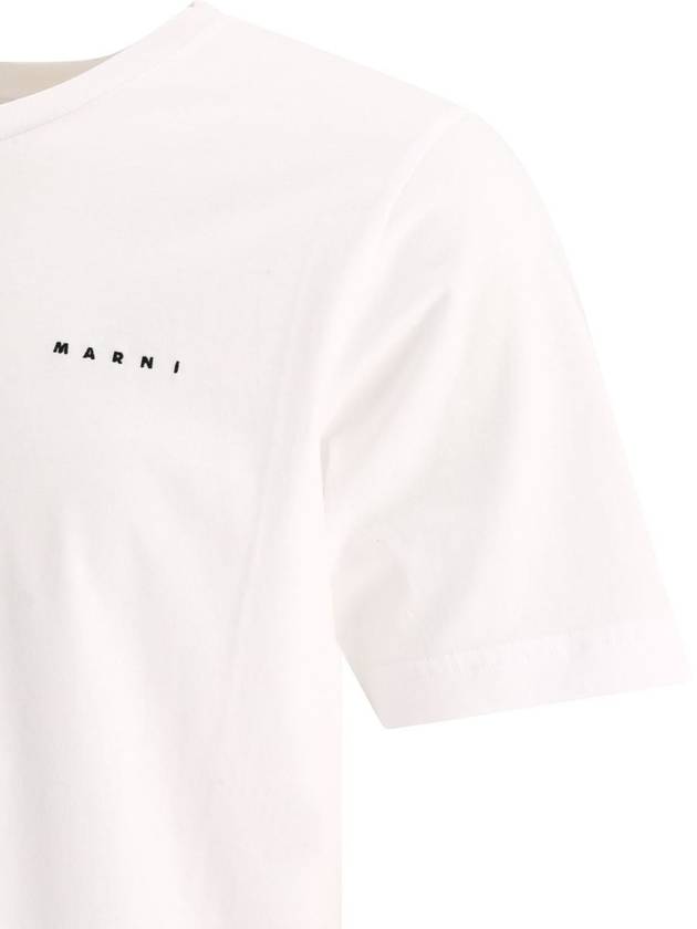 Logo Cotton Short Sleeve T-Shirt White - MARNI - BALAAN 4