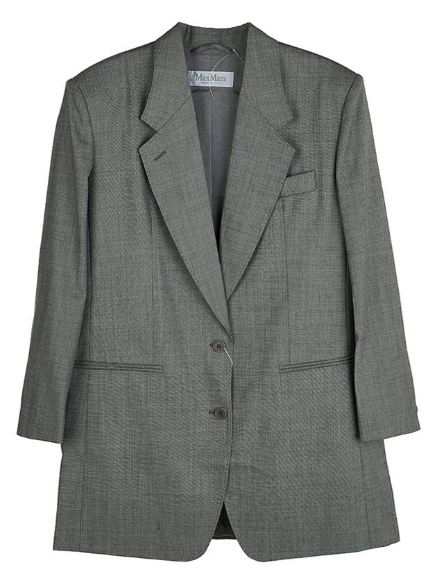 Women's Guelfo Yarn Dyed Wool Jacket Grey - MAX MARA - BALAAN 2