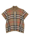 8068387 A7028 Vintage Check Half Neck Junior Cape - BURBERRY - BALAAN 3