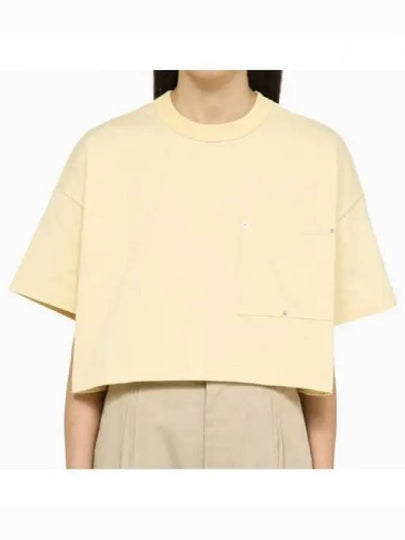 Crew Neck Pocket Short Sleeve T-Shirt Yellow - BOTTEGA VENETA - BALAAN 2