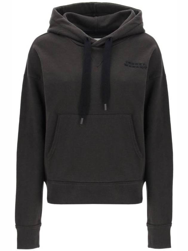 Sylla Embroidered Logo Oversized Hoodie Faded Black - ISABEL MARANT - BALAAN 2