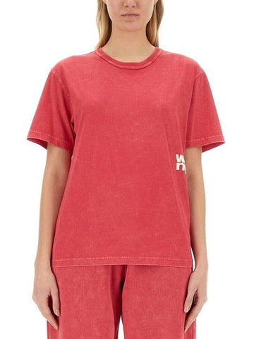 T-SHIRT WITH LOGO - ALEXANDER WANG - BALAAN 1