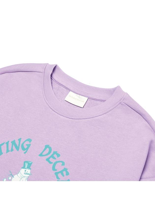 Exciting Snow Man Sweatshirt Lavender - LE SOLEIL MATINEE - BALAAN 3