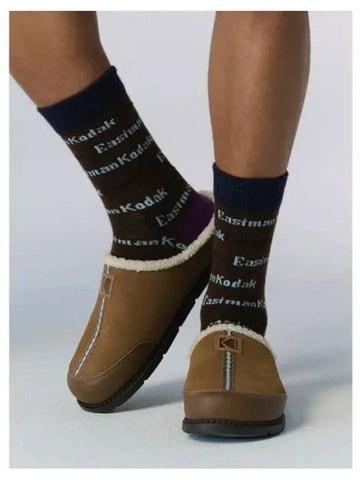 KODAK Apparel Logo Pattern Wool Socks BROWN - KODO - BALAAN 1