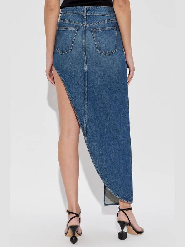 Coperni Asymmetrical Cut Denim Skirt, Women's, Blue - COPERNI - BALAAN 4