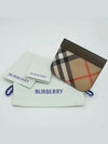 Check Card Wallet Beige - BURBERRY - BALAAN 3