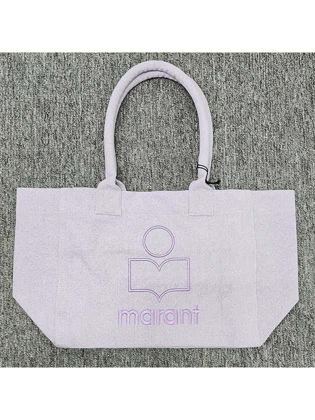 YENKY logo embroidery zipper shopper bag lilac PM0062FA A1X19M 86LC - ISABEL MARANT - BALAAN 2