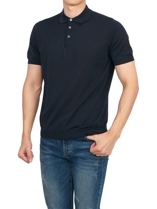 Men's Cotton Polo Shirt Navy - DRUMOHR - BALAAN 6