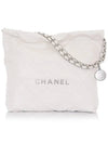 22 Small Handbag Calfskin Silver Metal White - CHANEL - BALAAN 3