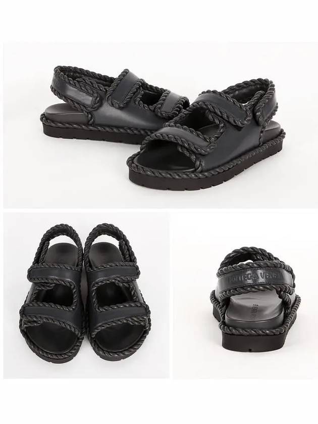 Jack Flat Sandals Ardoise - BOTTEGA VENETA - BALAAN 3