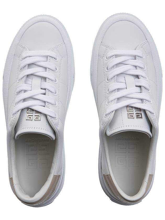 G4 Logo Leather Low-Top Sneakers White - GIVENCHY - BALAAN.