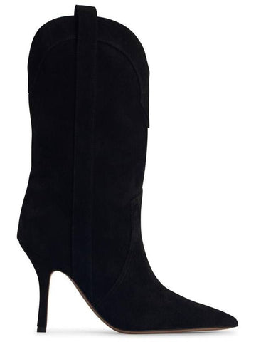 Paris Texas 'Paloma' Black Suede Boots - PARIS TEXAS - BALAAN 1