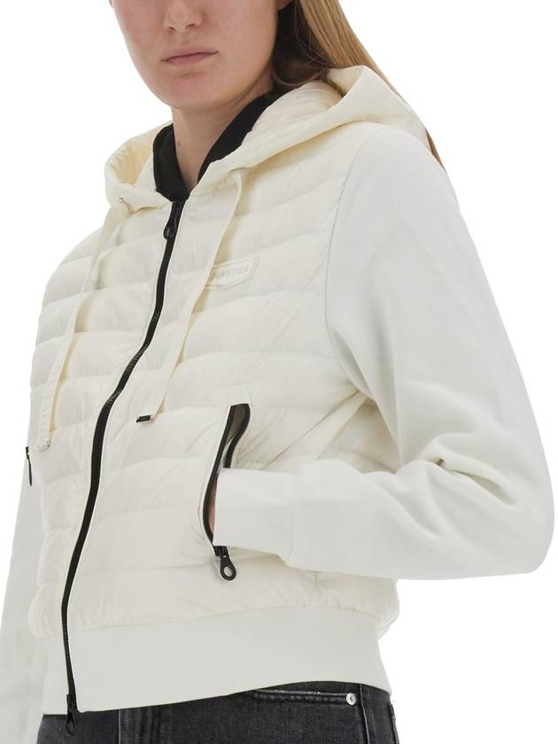 Bolsena Goose Down Mix Padded Cardigan Ivory - DUVETICA - BALAAN 5