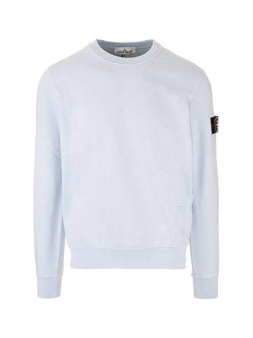 Men's Wappen Patch Sweatshirt Light Sky Blue - STONE ISLAND - BALAAN 1